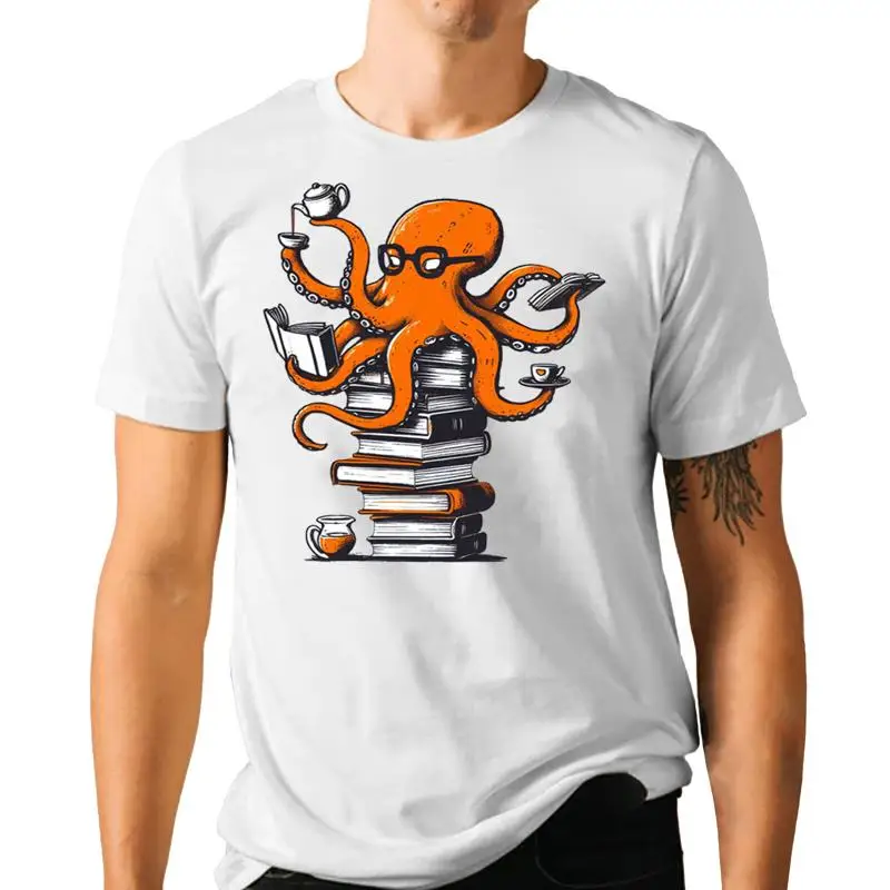T And Tea Coffee - T-shirt Octopus Reading Coffee Tea Bookish
