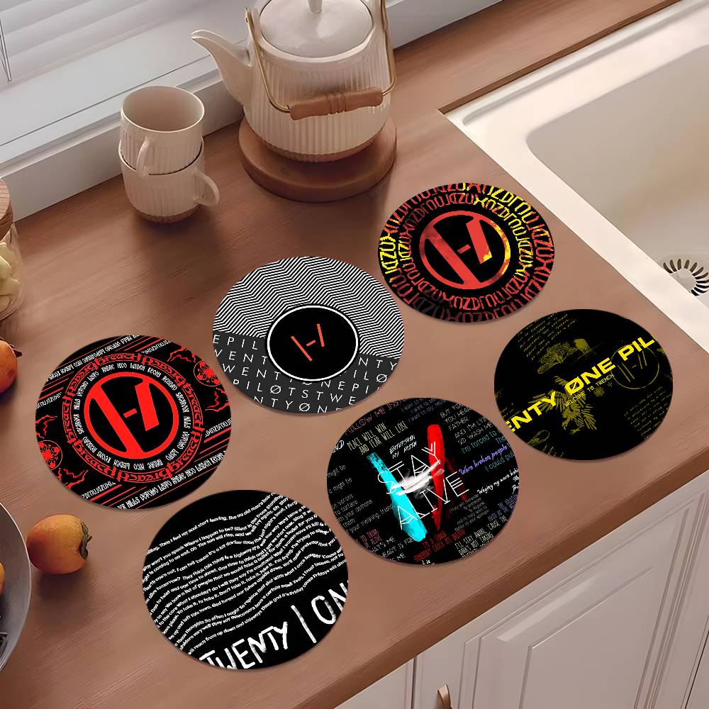 T And Tea Coffee - Sous-verres populaires T-Twenty One Pilot Band,