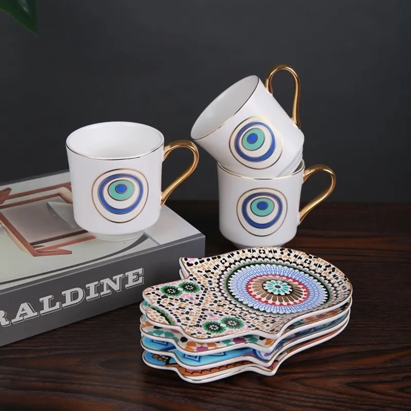 Espresso Cup Saucer - Tasse à café turque en céramique