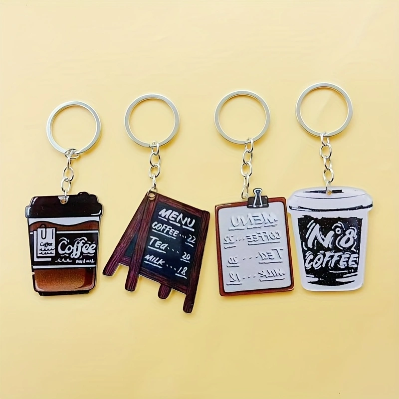 Coffee & Tea Maker Machine - 8 porte-clés en acrylique en forme