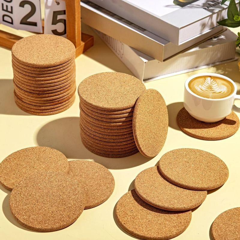 Sous-verres ronds en liège nat - Coffee Tea Holders avis et prix