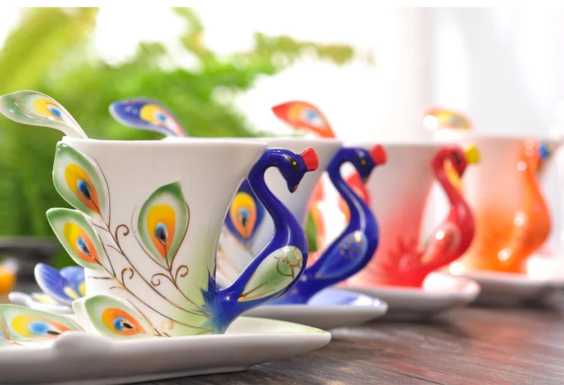 Tasse à café paon en céramique - Coffee Tea Difference avis et prix