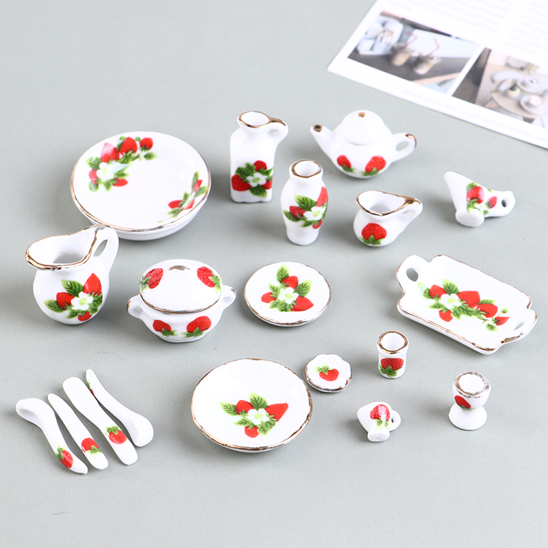 Miniature Butter House Flower  - Coffee Tea And Sugar Set avis et prix