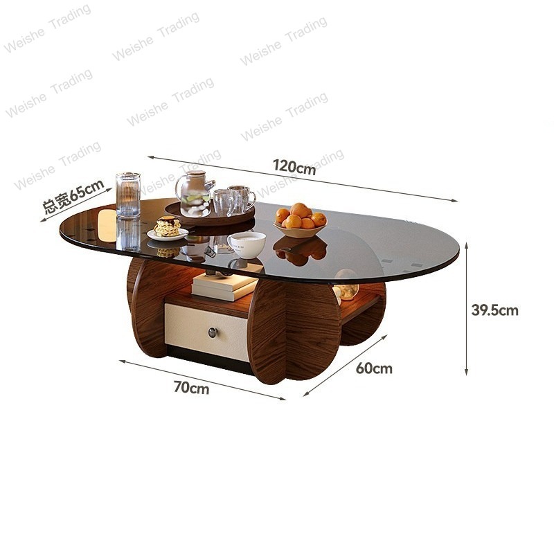 Petite table basse ovale en bo - Young Tea Coffee avis et prix