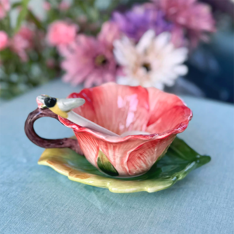 Tasse à café à fleurs en céram - Coffee Or Tea Please avis et prix